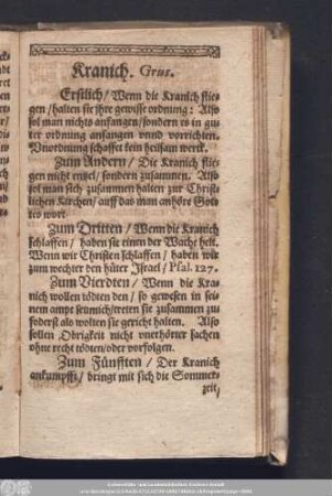 Kranich. Grus.