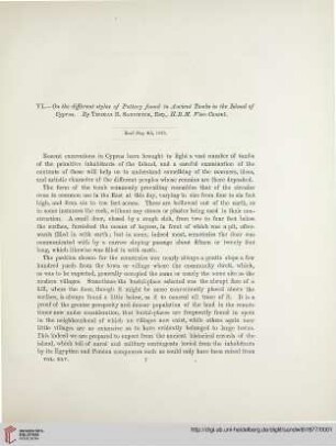 On the different styles of pottery found in ancient tombs in the island of Cyprus : read may 4th, 1871