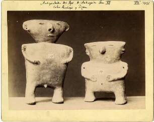 Tonfiguren n aus der Sammlung Restrepo y Pizano, Antigüedades del Dpt. de Antioquia Lam. XII