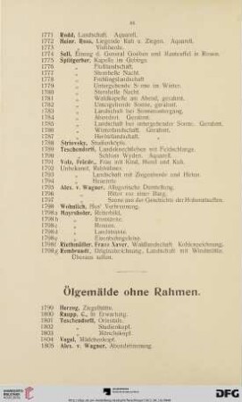 Ölgemälde ohne Rahmen (Nr. 1799-1805)