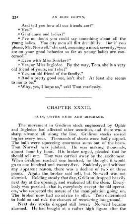 Chapter XXXIII. Ruin, Utter Ruin And Disgrace.