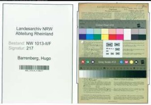 Entnazifizierung Hugo Barrenberg , geb. 15.02.1888 (Kaufmann)