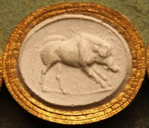 Rennendes Wildschwein (Daktyliothek, Zweites Historisches Tausend)