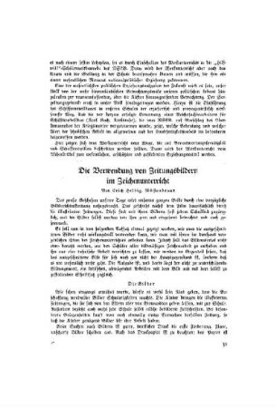 Die Verwendung von Zeitungsbildern im Zeichenunterricht