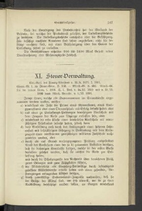 XI. Steuer-Verwaltung.