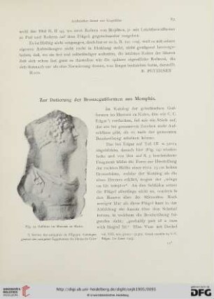8: Zur Datierung der Bronzegußformen aus Memphis