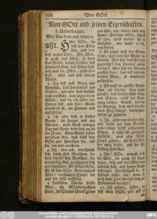 Von Gott und seinen Eigenschaften.