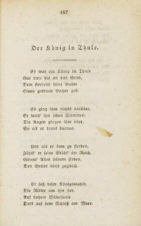 Der König in Thule.