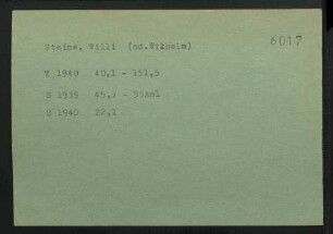 Steine, Willi (Wilhelm)