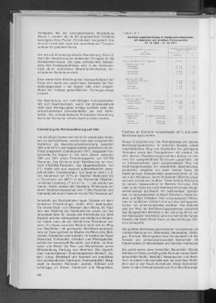 Tabelle 1: Bevölkerungsentwicklung in Stadtteilen/Gemeinden mit absoluten und relativen Extremwerten 31.12.1961 - 31.12.1971
