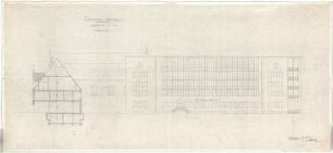 Gsaenger, Gustav; München; Stadtmuseum, Erweiterung - Erweiterung 3. Bauabschnitt, Variante I. (Querschnitt)