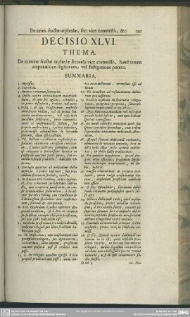 Decisio XLVI. De crimine fractae urphedae secunda vice commisso, haud tamen amputatione digitorum, vel fustigatione punito