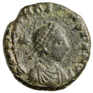 Münze, Aes 4, 406 - 408 n. Chr.