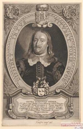 Georg Achatius Heher, Jurisconsultus, Hofpfalzgraf, Rat mehrerer Fürsten, Bevollmächtigter des Hauses Anhalt bei den Friedensverhandlungen