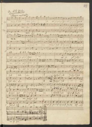 Jauchzet Gott alle Lande; Coro femminile (2), bc; C-Dur; MWV B 9