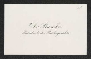 Brief von Erwin Bumke und Eva Bumke an Gerhart Hauptmann