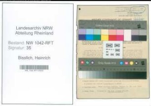 Entnazifizierung Heinrich Bisslich , geb. 08.03.1898 (Landwirt)