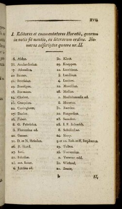 I. Editores et commentatores Horatii, ...