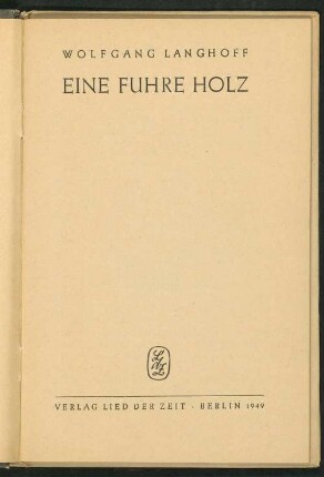 Eine Fuhre Holz