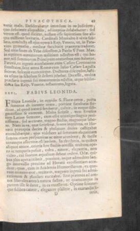 XXVI. Fabius Leonida.