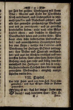 VIII. Capitel. - XIV. Capitel.