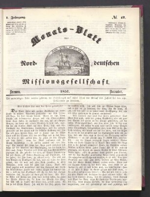 N° 12. Dremen. 1851 December