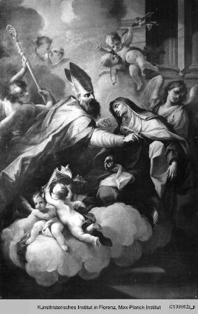 Die heilige Maria Maddalena dei Pazzi in Extase - hl. Maria Maddalena dei Pazzi in Extase, ein Bischof u. Engel