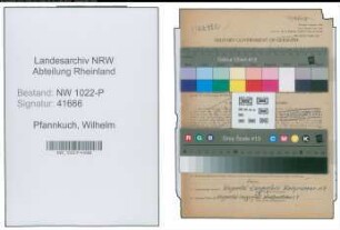 Entnazifizierung Wilhelm Pfannkuch , geb. 01.07.1901 (Arbeiter)
