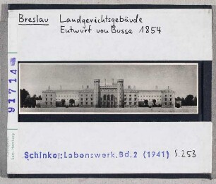 Breslau (Wrocław): Landgericht, Entwurf von Busse