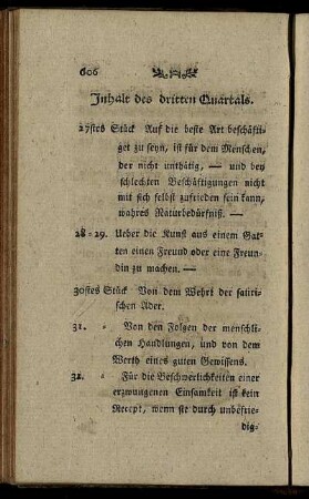 Inhalt des dritten Quartals.