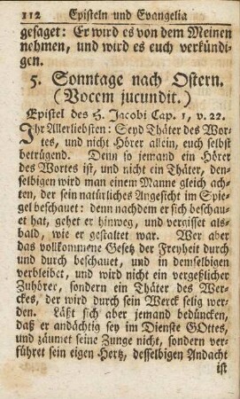 5. Sonntage nach Ostern. (Vocem jucundit.)