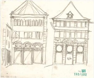 Fischer, Theodor; Würzburg, Münsterplatz; Sparkasse - Ansichten