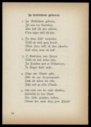 Zu Bethlehem geboren