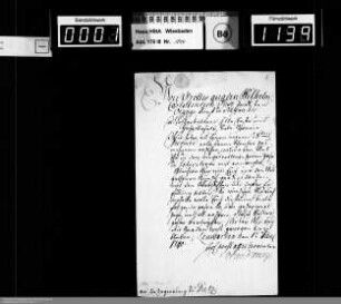 Weihnachts- und Neujahrsschreiben 1740 und 1740/1741