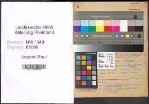 Entnazifizierung Paul Lepper , geb. 22.03.1908 (Kaufmann)