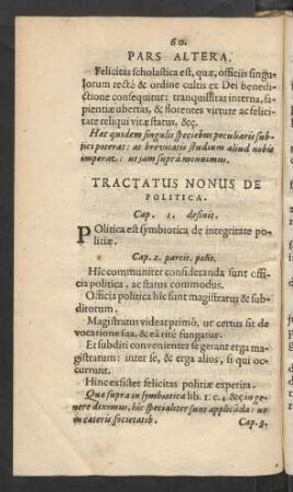 Tractatus Nonus De Politica.