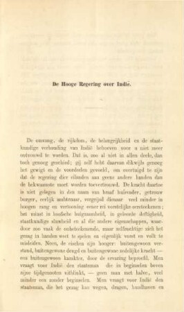 De hooge regering over Indie