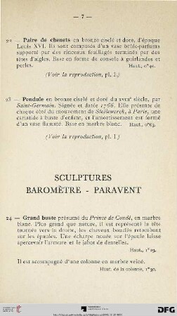 Sculptures – Baromètre – Paravent (Nr. 24-27)