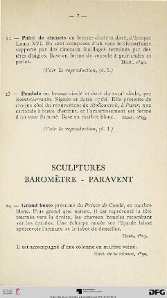 Sculptures – Baromètre – Paravent (Nr. 24-27)