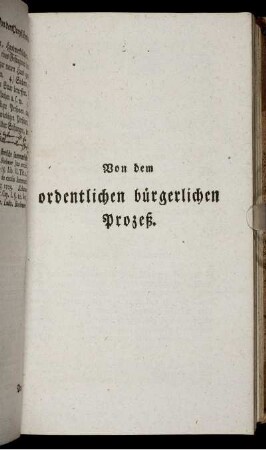 Von dem ordentlichen bürgerlichen Prozeß.
