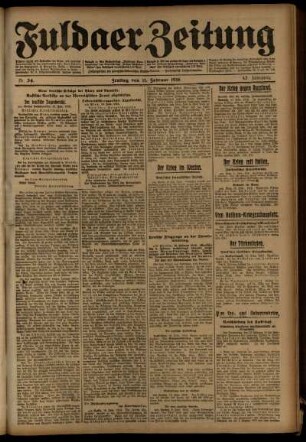 Ausgabe vom Freitag, den 11. Februar 1916.