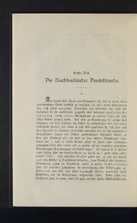 Erster Theil. Die Nachbarländer Deutschlands.