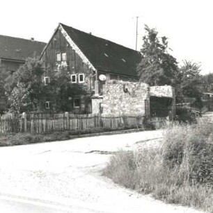 Colditz-Möseln, Seuphaner Straße 3. Wohnstallhaus (18. Jh.). Straßenansicht