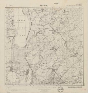 2749 (alte Nr.: 1321) Bietikow, Meßtischblatt (4cm - Karte)