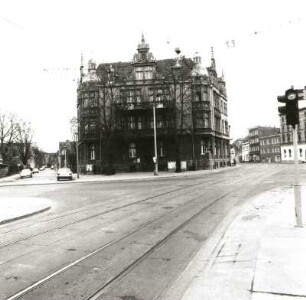 Cottbus. Verwaltungsgebäude, Dreifertstraße 8/Friedrich-Ebert-Straße 30, 1904; A.D. Eingangsfront (von der Karlstraße)