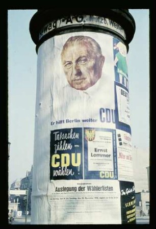Wahlplakate CDU 8.11.58.