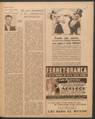 El arte dramático y las tendencias psicológicas