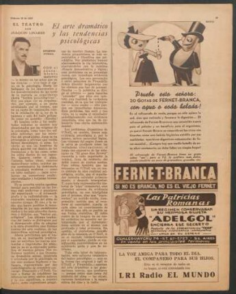 El arte dramático y las tendencias psicológicas