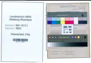 Entnazifizierung Fritz Hoenscheid , geb. 28.02.1887 (Teilhaber)