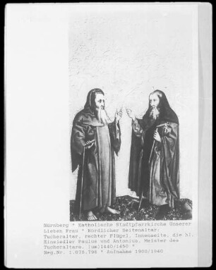 Tucheraltar — Rechter Flügel mit den heiligen Eremiten Antonius und Paulus